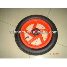 12x2" pneumatic wheel (plastic wheel rim with rubber tire)